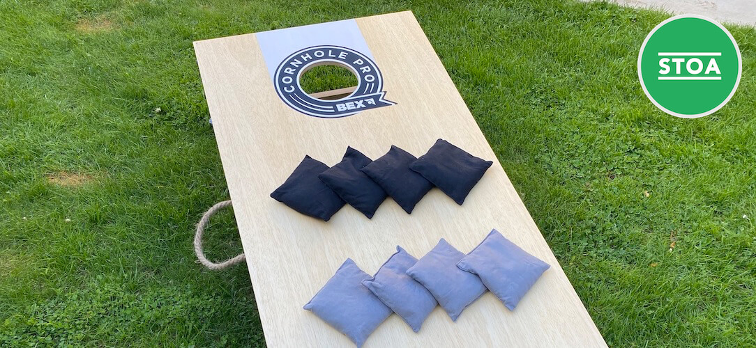 This Cornhole Board Doubles as a Drinking Game, So You Have Extra Incentive  to Sink That Shot